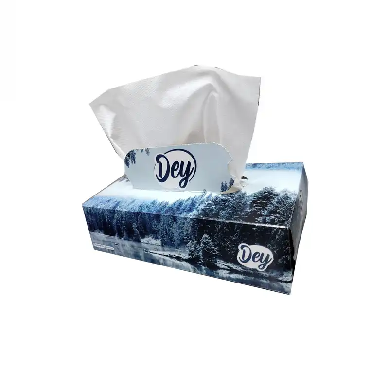 دستمال کاغذی 200 برگ دی مدل جعبه ای دولا طرح کاج بسته 4 عددی