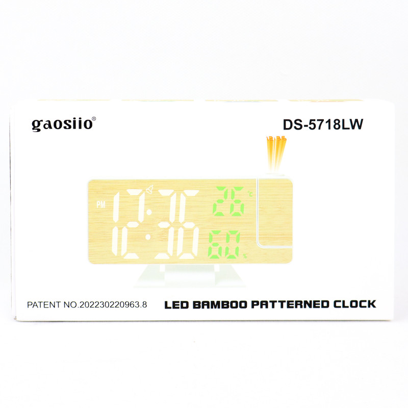 ساعت رومیزی طرح بامبو مدل DS-5718LW