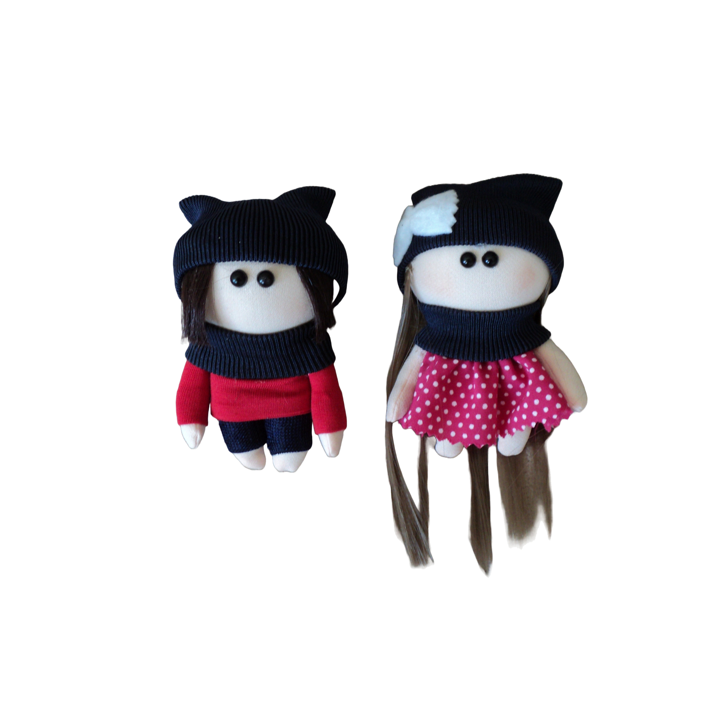 عروسک پارچه ای مدل بهزاد خوشتیپ و نی نی ناز کد 319 مجموعه 2 عددی