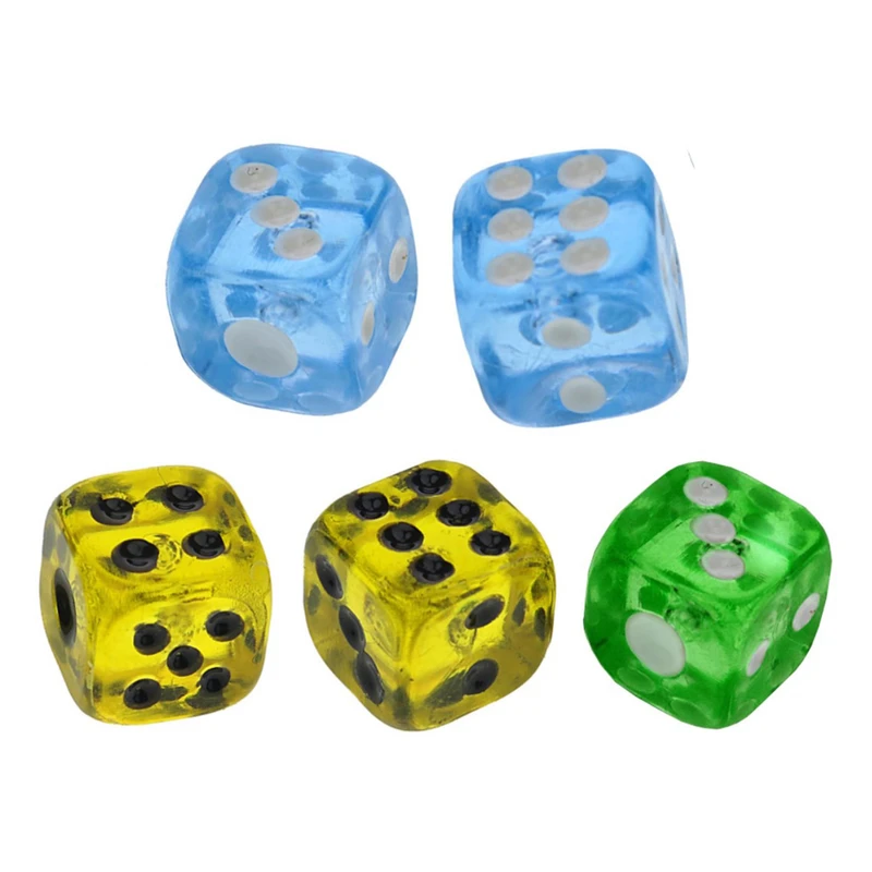 تاس بازی مدل شفاف کد RNDMDICE-029 بسته 5 عددی