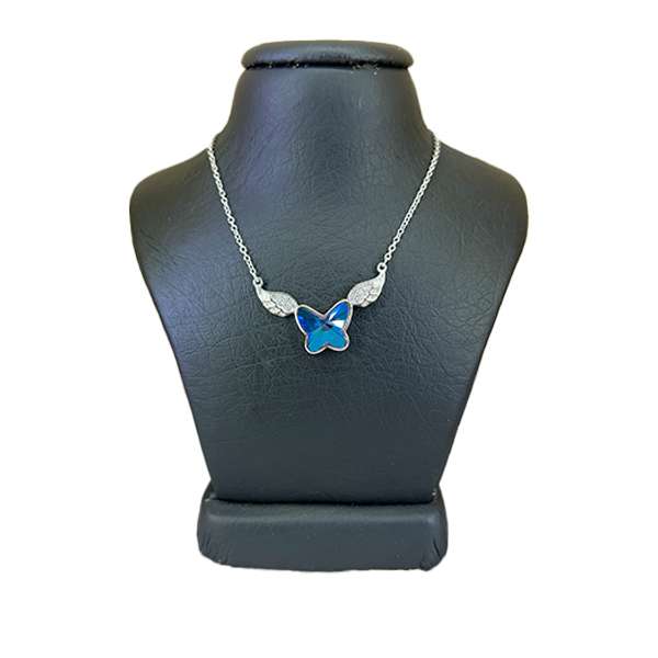گردنبند نقره زنانه سواروسکی طرح پروانه کد 300028