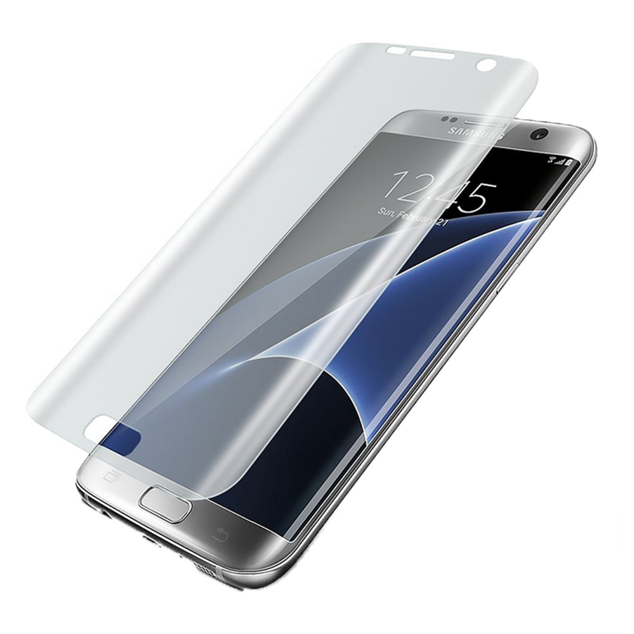 محافظ صفحه نمایش شفاف مدل TPU Full Cover مناسب برای گوشی موبایل سامسونگ Galaxy S6 Edge