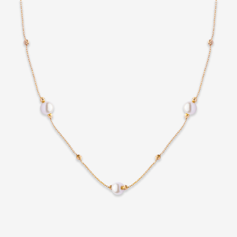 گردنبند طلا 18 عیار زنانه با زنجیر حلقه‌ای (فلامینگو) جواهری راز مدل 144-1