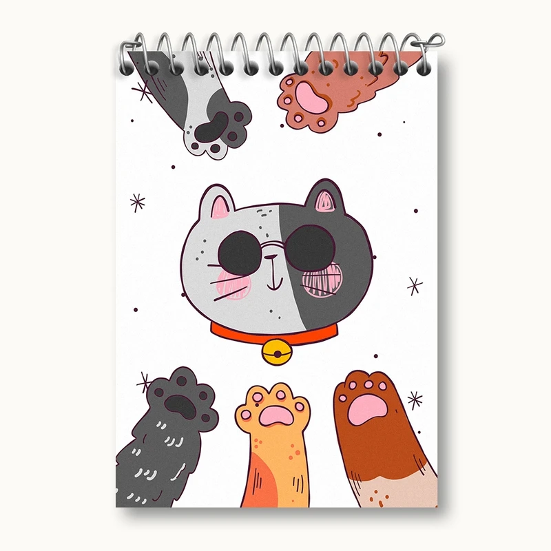 دفتر یادداشت 50 برگ خندالو مدل گربه بامزه کد N1023