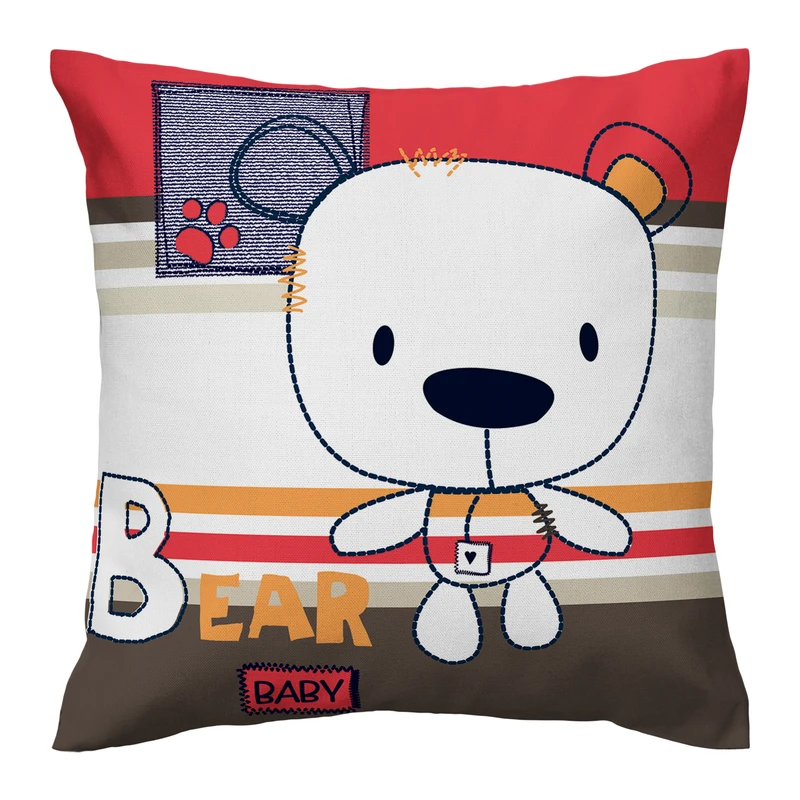 کاور کوسن مدل خرس دورو طرح دار کد 1400143