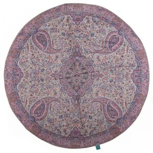 رومیزی ترمه حسینی ابریشمی طرح سالار  مدل 01-34 قطر 100 سانتیمتر