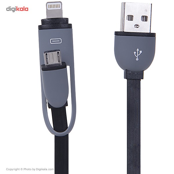 کابل تبدیل USB به microUSB/لایتنینگ مدل Full Speed طول 1 متر