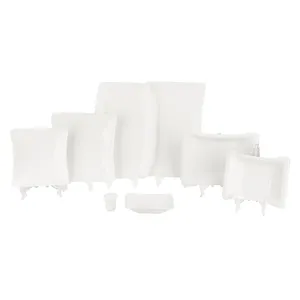سرویس غذاخوری 29 پارچه چینی زرین ایران سری وینچی مدل White درجه عالی