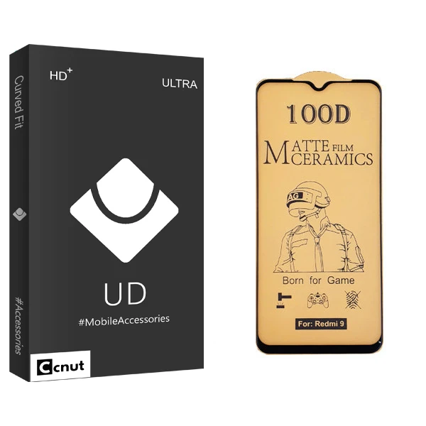 محافظ صفحه نمایش سرامیکی کوکونات مدل UD Black مناسب برای گوشی موبایل شیائومی Redmi 9