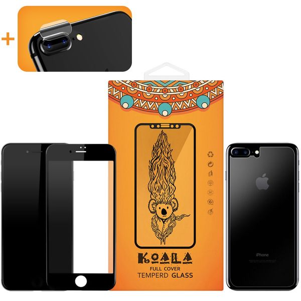 محافظ صفحه نمایش شیشه ای کوالا مدل Full Cover مناسب برای گوشی موبایل اپل آیفون 8 پلاس به همراه محافظ پشت Tempered و محافظ لنز دوربین محافظ صفحه نمایش شیشه ای کوالا مدل Full Cover مناسب برای گوشی موبایل اپل آیفون 8 پلاس به همراه محافظ پشت Tempered و محافظ لنز دوربین