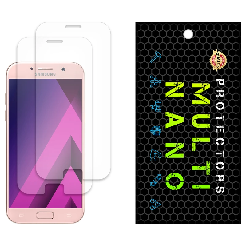 محافظ صفحه نمایش مات مولتی نانو مدل X-S2M مناسب برای گوشی موبایل سامسونگ Galaxy A3 2017 بسته دو عددی