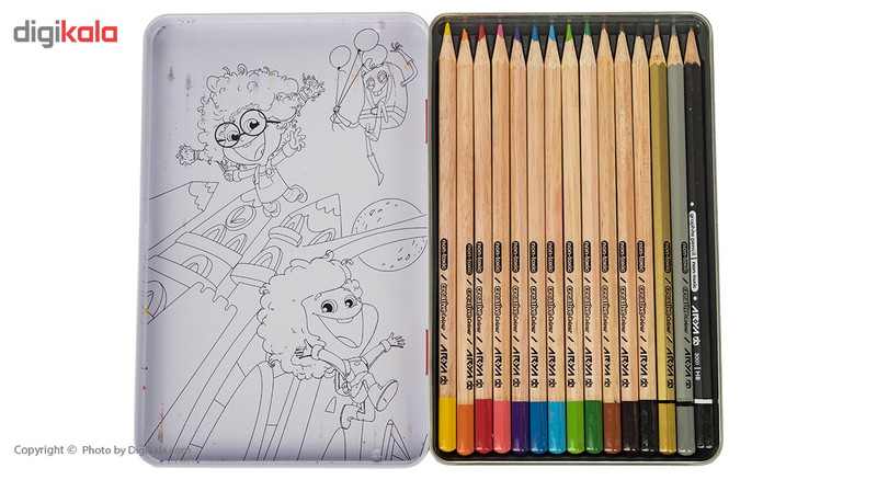مداد رنگی 12 +3  رنگ آریا مدل 3021