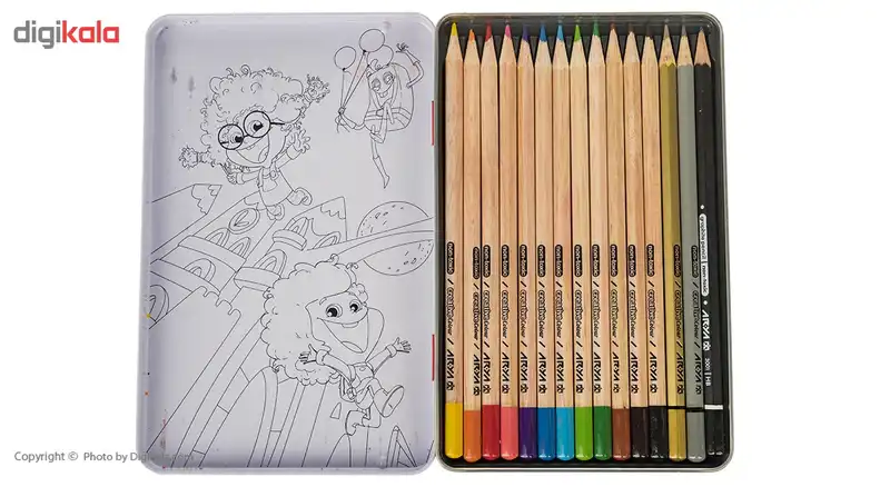 مداد رنگی 12 +3 رنگ آریا مدل 3021