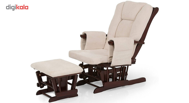 صندلی استراحت مادر هاوک مدل Glider Deluxe Recline Walnut Beige