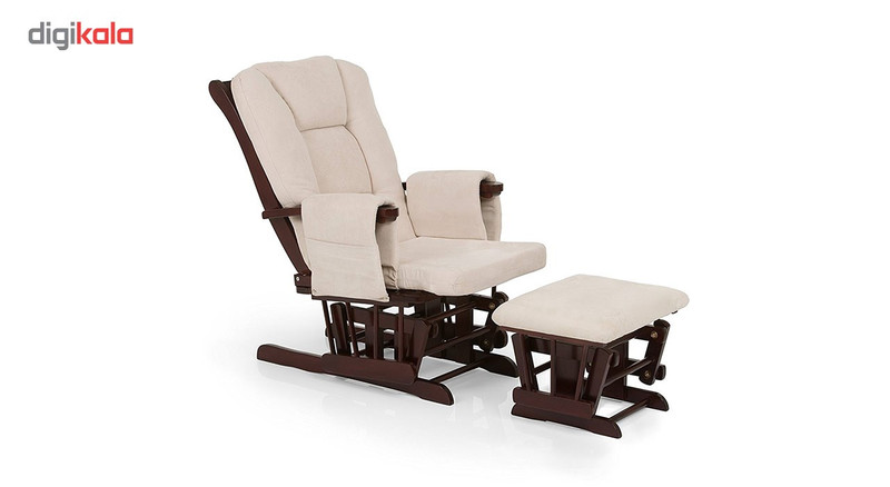 صندلی استراحت مادر هاوک مدل Glider Deluxe Recline Walnut Beige