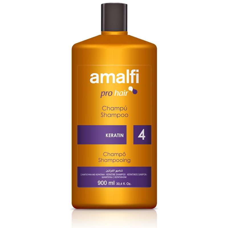 شامپو کراتینه آمالفی مدل Pro Hair Keratin حجم 900 میلی لیتر