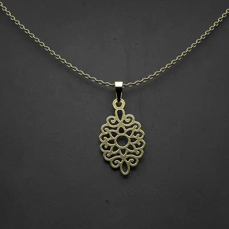 گردنبند طلا 18 عیار زنانه مدوپد مدل قلب کد CA10410