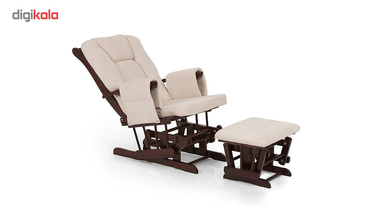 صندلی استراحت مادر هاوک مدل Glider Deluxe Recline Walnut Beige