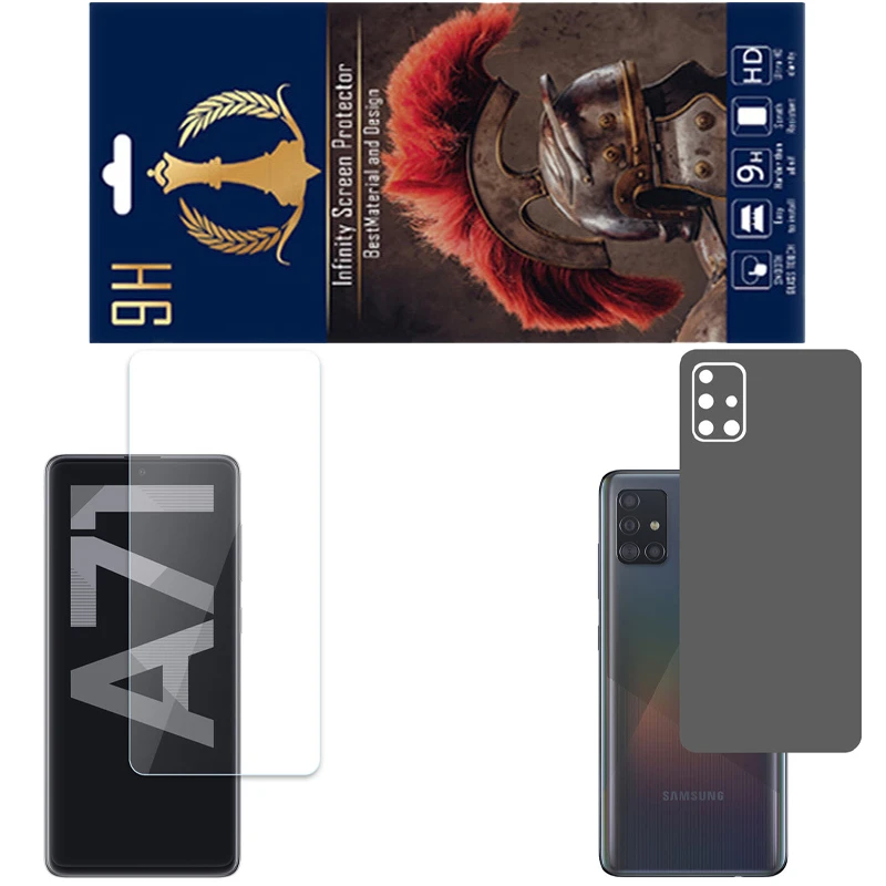محافظ صفحه نمایش اینفینیتی مدل PRO مناسب برای گوشی موبایل سامسونگ GALAXY A71 4G به همراه برچسب پوششی 