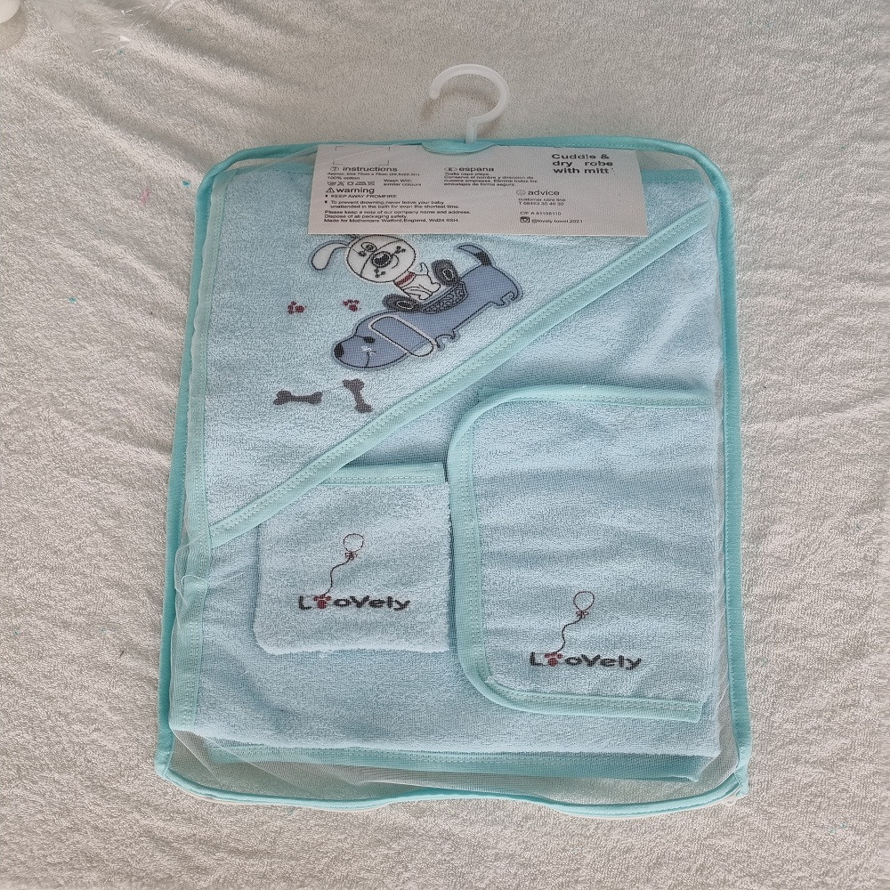 ست حوله نوزاد طرح لاولی بادکنک مجموعه 5 عددی