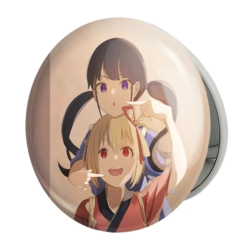 آینه جیبی خندالو طرح تاکینا و چیساتو انیمه لیکوریس ریکویل Lycoris Recoil مدل تاشو کد 22985 