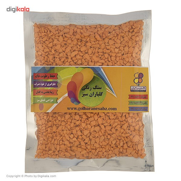 سنگ رنگی متالیک سایز 1 گلباران سبز بسته 200 گرمی