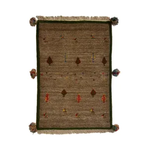 گبه دستباف نیم متری مدل بافت قشقای شیراز کد NKP-sgp30