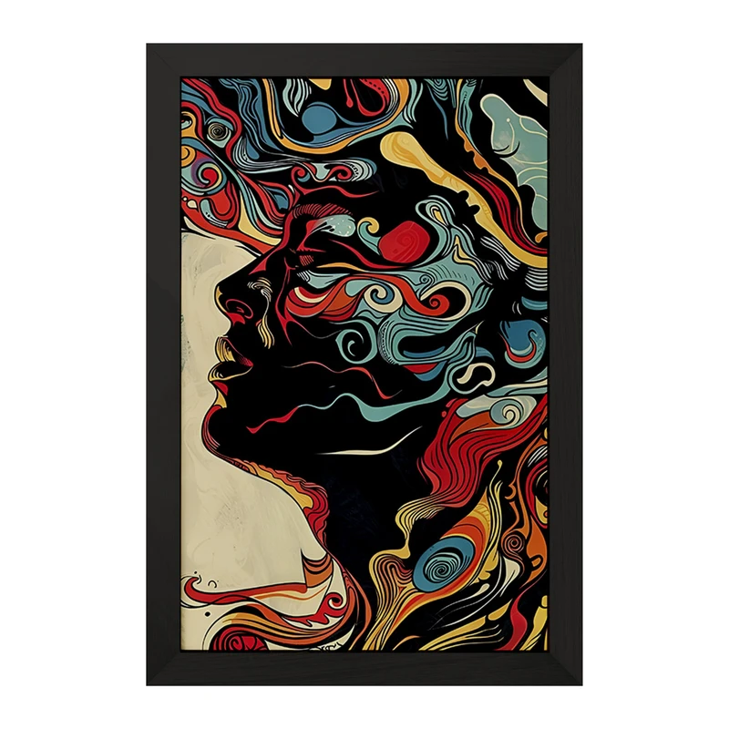 تابلو خندالو مدل انسان انتزاعی کد F4669