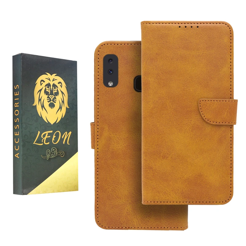 کیف کلاسوری لئون مدل Khoshi مناسب برای گوشی موبایل سامسونگ Galaxy A20 
