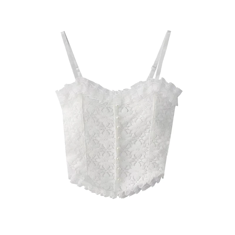 کراپ‌تاپ زنانه مدل مروارید