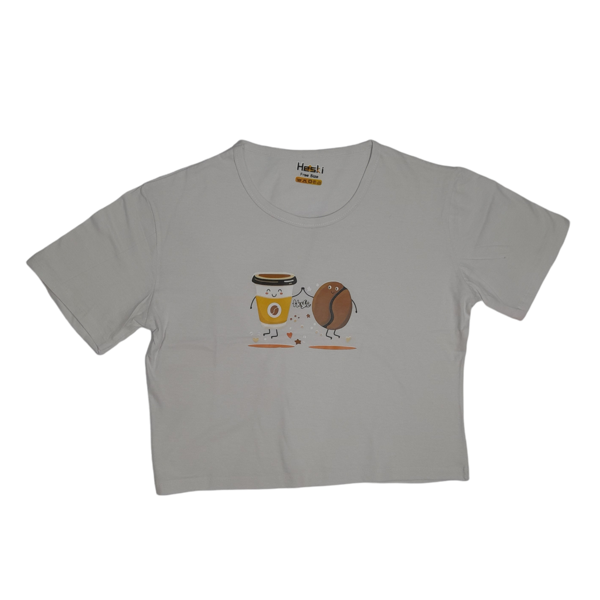 تی شرت آستین کوتاه زنانه مدل نخ پنبه رنگ سفید