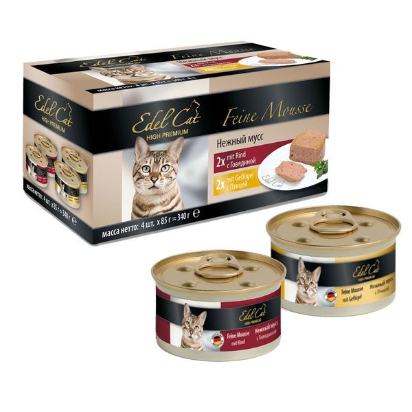 کنسرو ایدل کت گربه 4 عددی پته حاوی گوشت گوساله و مرغ 340 گرمی کنسرو ایدل کت گربه 4 عددی پته حاوی گوشت گوساله و مرغ 340 گرمی