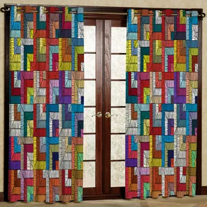 پرده مدل رنگی رنگی هازان پانچی کد 2016 سایز 140x200 سانتی متر