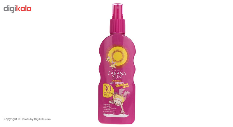 لوسیون آفتاب کودک کابانا سان مدل Children Ninos Spf30 حجم 200 میلی لیتر