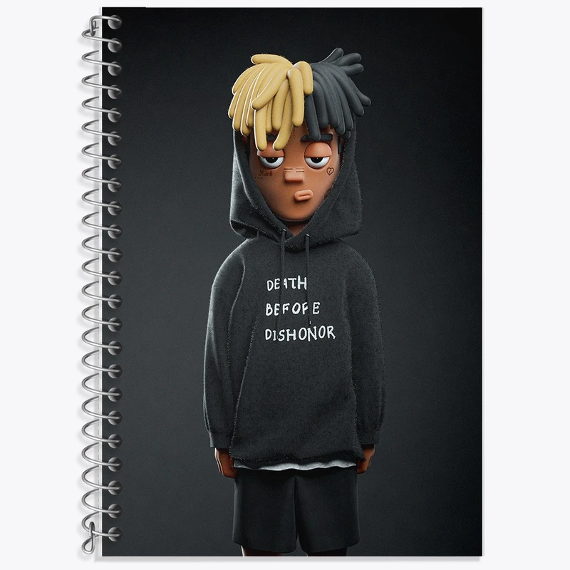 دفتر زبان 50 برگ خندالو مدل دو خط طرح خواننده رپ کد F111