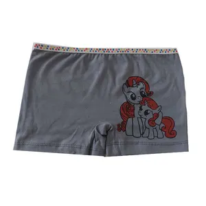 شورت دخترانه طرح اسب آبی رنگ خاکستری