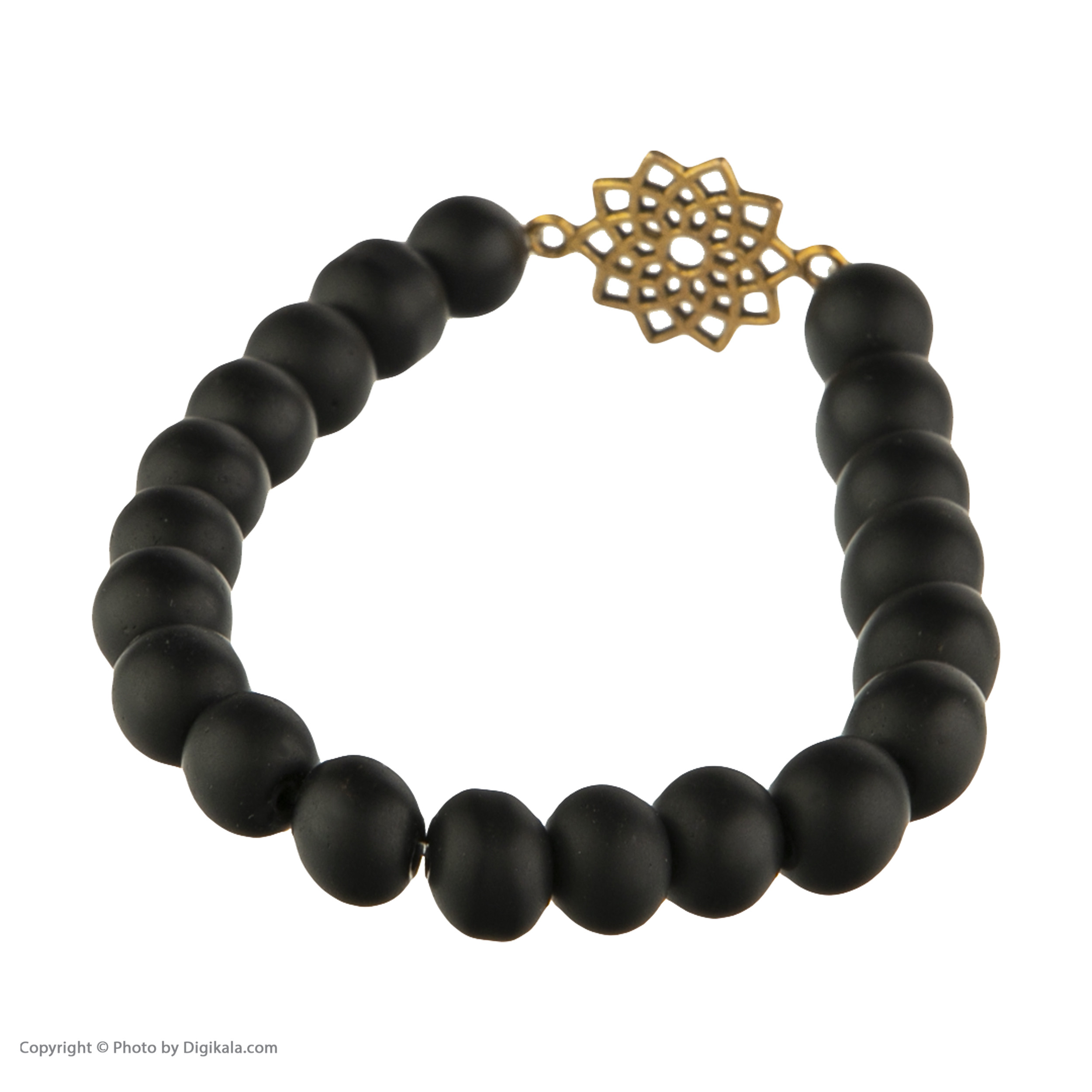 دستبند مردانه مدل مهره ای اونیکس کد008