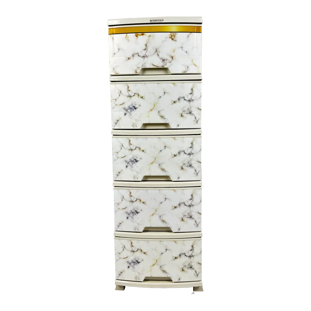 فایل کشویی رزگلد مدل  5 کشو A4 مرمر R698