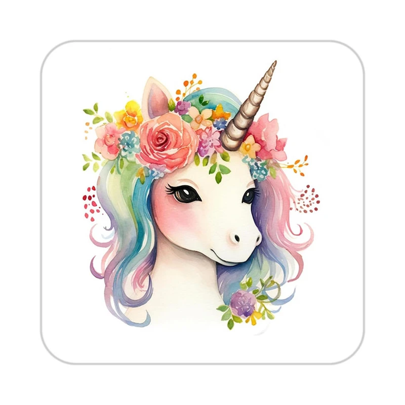 زیر لیوانی کاکتی طرح اسب تک شاخ و یونیکورن مدل mp32385