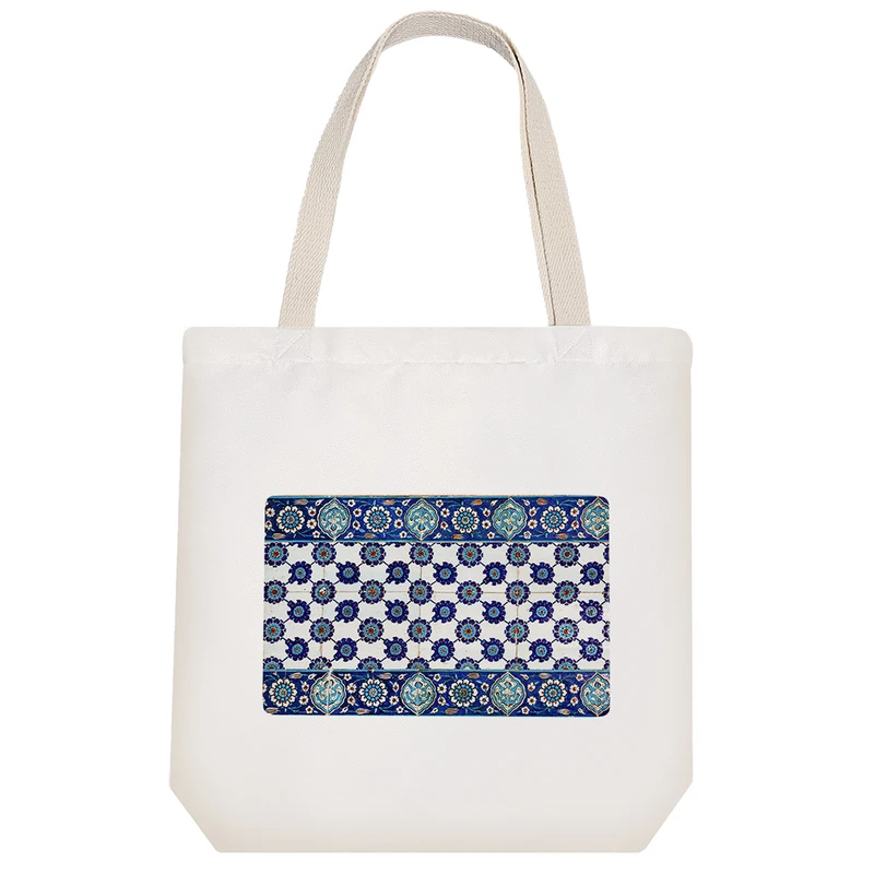 ساک خرید پارچه ای خندالو طرح کاشی مدل توت بگ کد 62