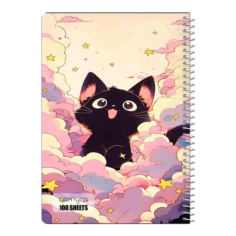 دفتر مشق 100 برگ سیمی کارنیکا طرح گربه Cat کد 30921