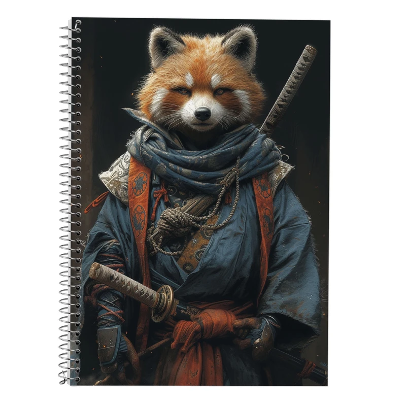 دفتر زبان 50 برگ مدوپد مدل سه خط طرح حیوانات جنگجو کد DF14787