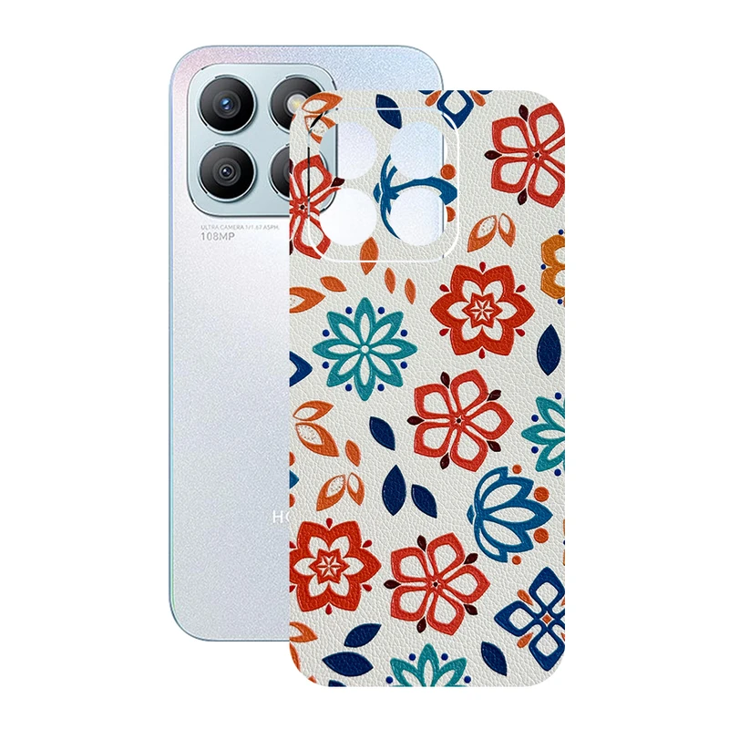 برچسب پوششی ریمکس مدل Leth طرح گل مناسب برای گوشی موبایل آنر X8b