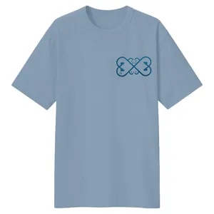 تی‌شرت لانگ آستین کوتاه زنانه مدل چاپ دو قلب کد A1084-B