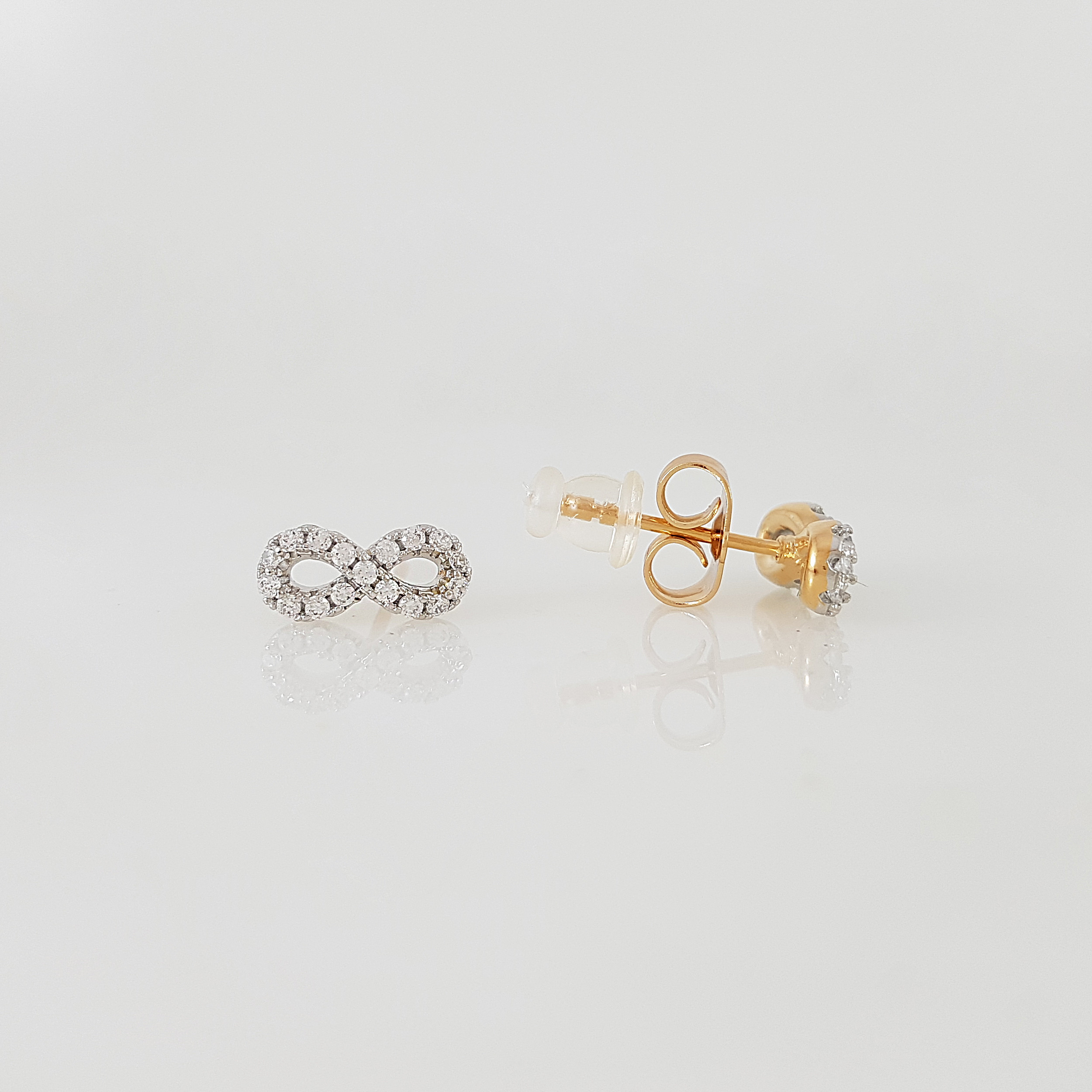 گوشواره زنانه ژوپینگ مدل بی نهایت کد 1376