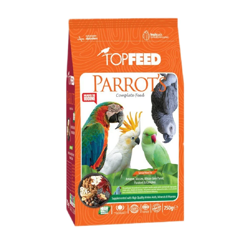 غدا خشک طوطی سانان تاپ فید مدل parrot وزن 750 گرم