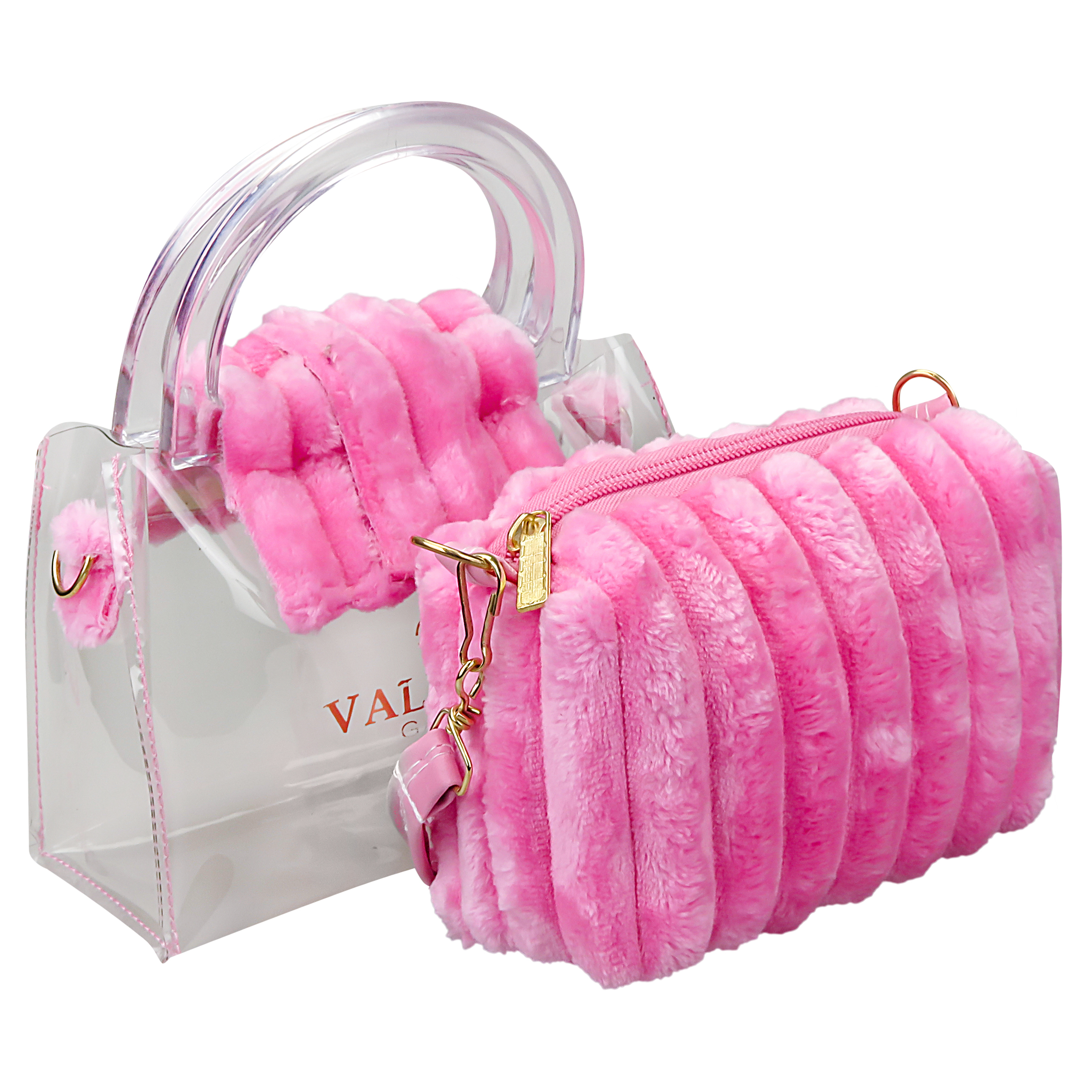 کیف دستی دخترانه مدل شیشه ای طرح حوله ای