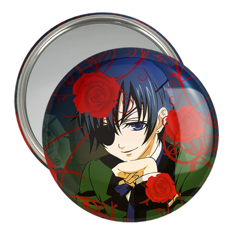آینه جیبی خندالو مدل شیل انیمه خادم سیاه Black Butler  کد 16309