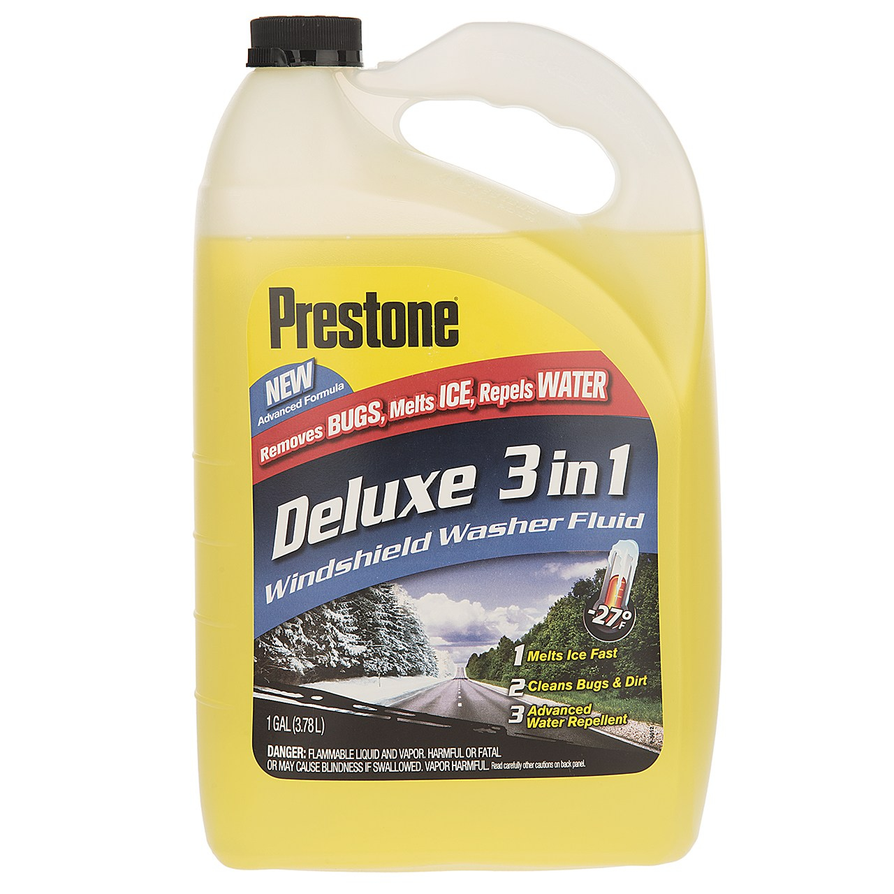 محلول شیشه شوی خودرو پرستون مدل Deluxe 3in1 حجم 3.78 لیتر
