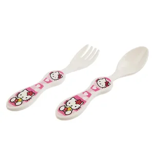 قاشق و چنگال کودک بلو بیبی مدل Hello Kitty B-002